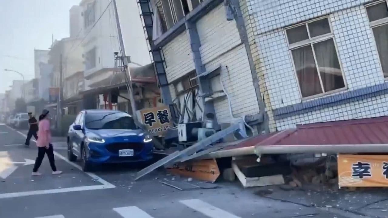 Taiwanese officials said that the five quakes are aftershocks of the April 3 mega quake.
