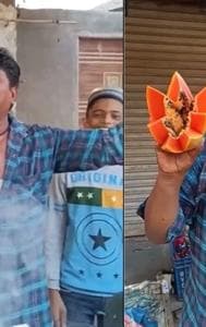 The fruit seller video goes viral on the internet.