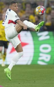 PSG's Kylian Mbappe in action vs Dortmund