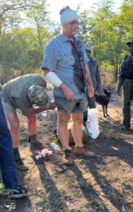 Guy Whittal after leopard attack