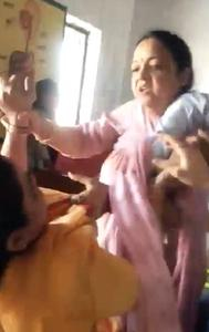 Video: Principal, Teacher Fight Over Coming Late to Agra School