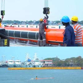 The HEAUV tested at the Cochin Shipyard's International Ship Repair Facility (ISRF) Jetty in Kochi.