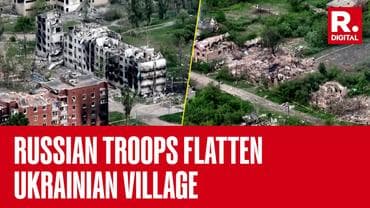 Drone Footage Shows Ukrainian Village Battered To Ruins As Russian Troops Advance