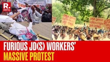 JDS Workers Stage Protest Against Karnataka Dy CM DK Shivakumar For 'Scripting' Prajwal Revanna Case