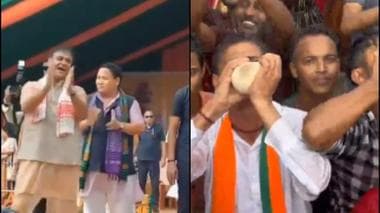Assam CM Himanta Biswa Sarma Dances In Rain During BJP Rally | WATCH