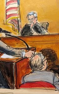 Former Trump lawyer/fixer Michael Cohen facing cross questioning from the defence team on Tuesday. 