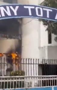 Angry mob sets Patna school on fire over student's body found on premises.