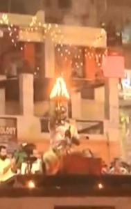 Yogi, Shah attend Ganga Aarti, drone show in Varanasi 