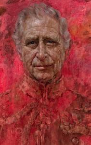 This undated photo issued on Tuesday May 14, 2024 by Buckingham Palace of artist Jonathan Yeo's oil on canvas portrait of Britain's King Charles III.
