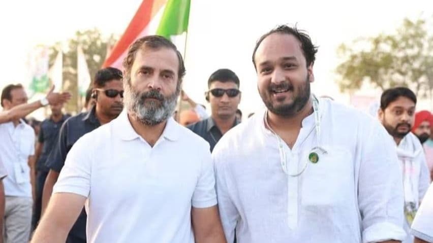 Zeeshan with Rahul Gandhi 