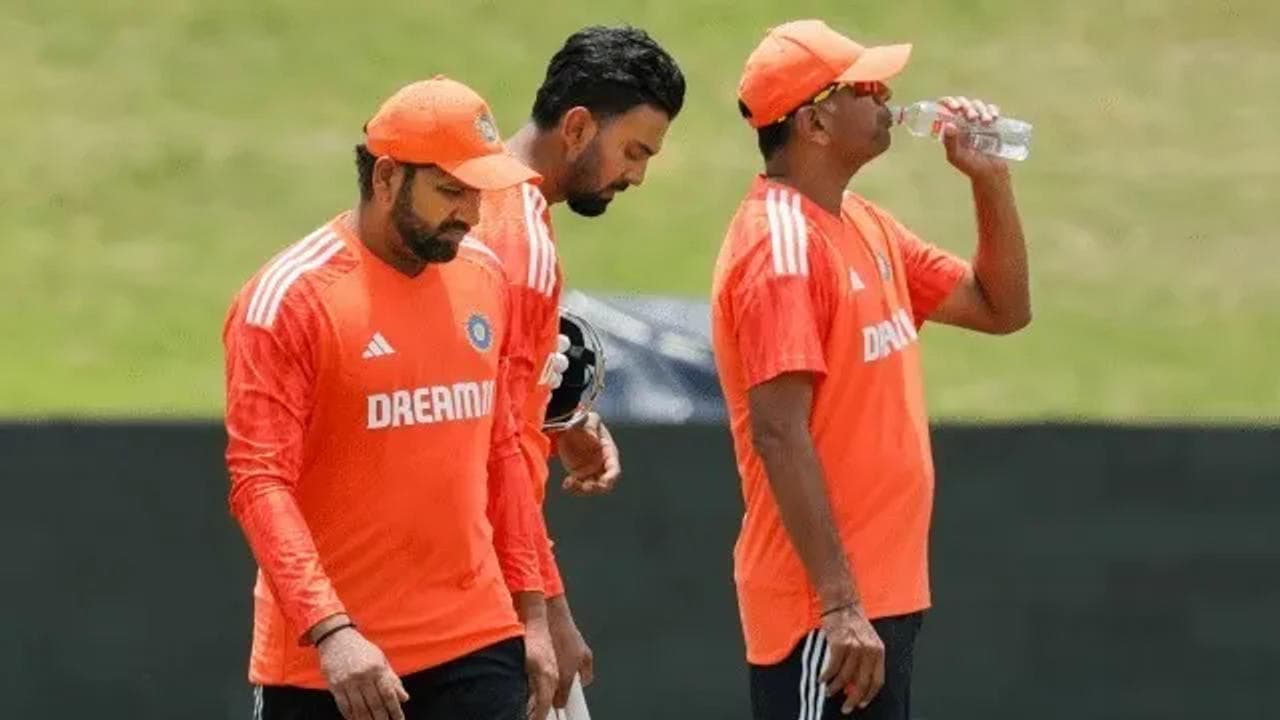 Kl Rahul during a practice session