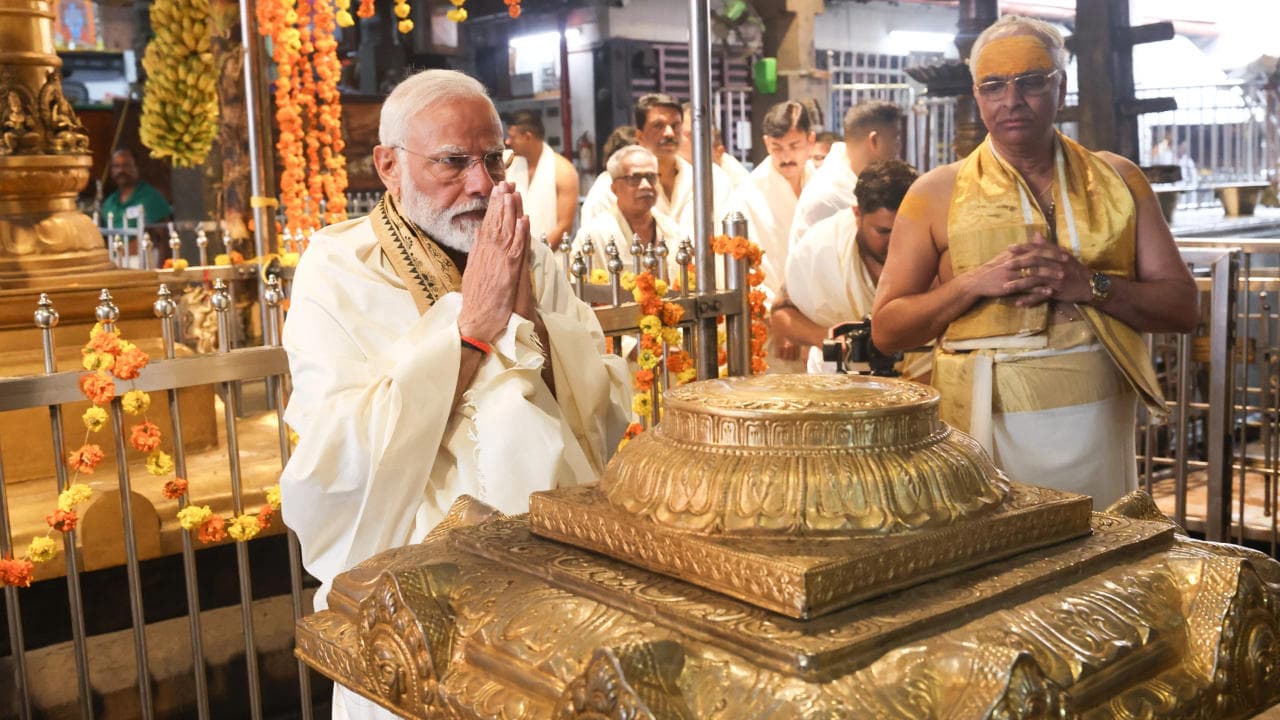PM Modi Offers Prayer During 11-Day Anushthan