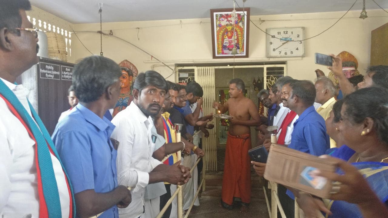 People from Dalit community enter their village temple for first time in Thiruppur district 