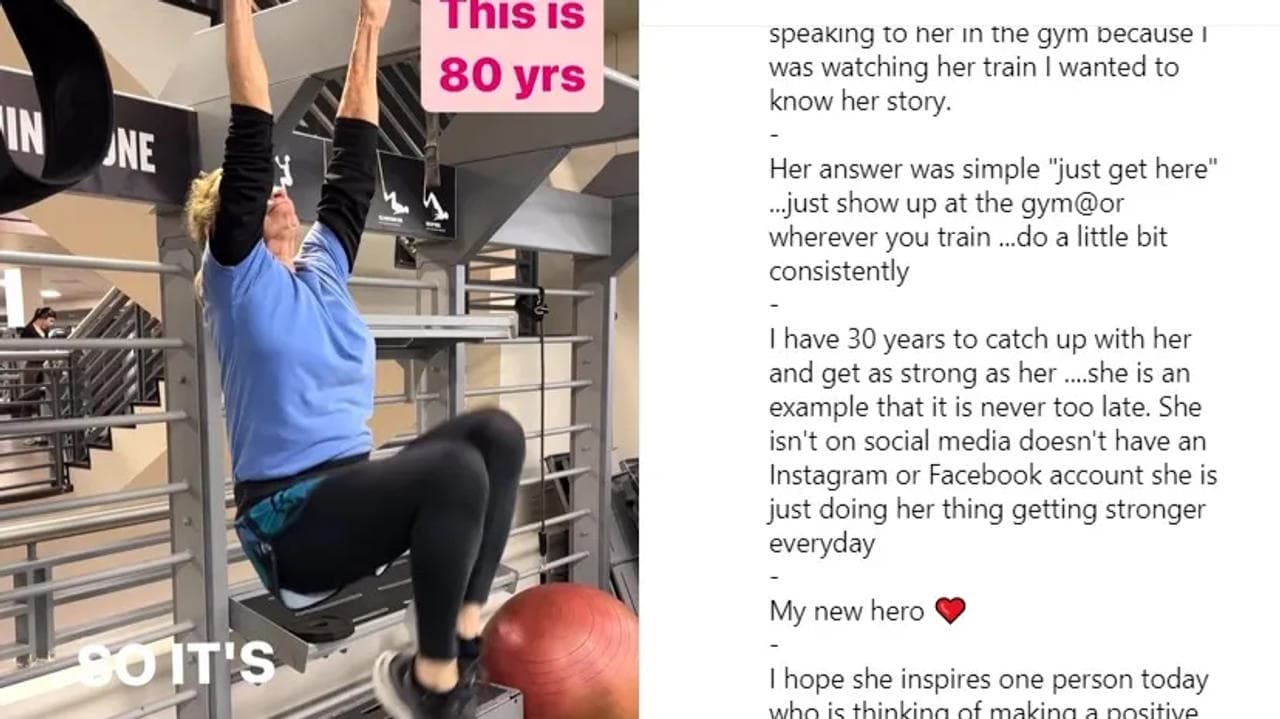 An 80-year-old woman shows her strength in gym, video viral