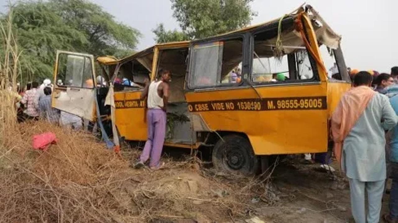 Tragedy strikes Gorakhpur: 2 students killed, 10 injured in school bus accident 