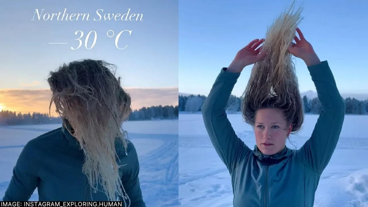 Swedish influencer Elvira Lundgren flaunts her Frozen hair