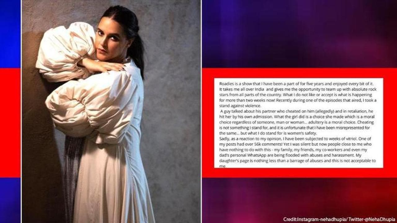 Neha Dhupia breaks silence on 'Roadies' comment row: Unacceptable that close ones abused