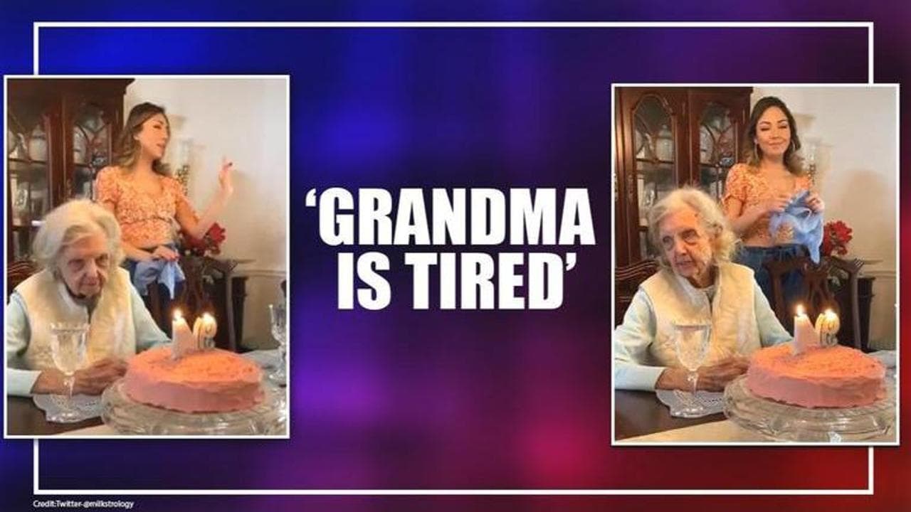 Grandmother's reaction to her 94th birthday leaves netizens in splits