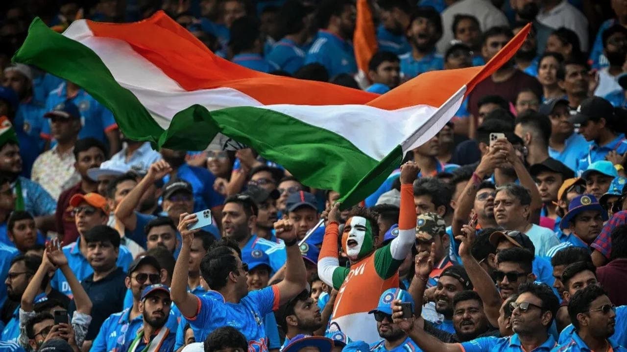 Indian cricket team supporters during the World Cup