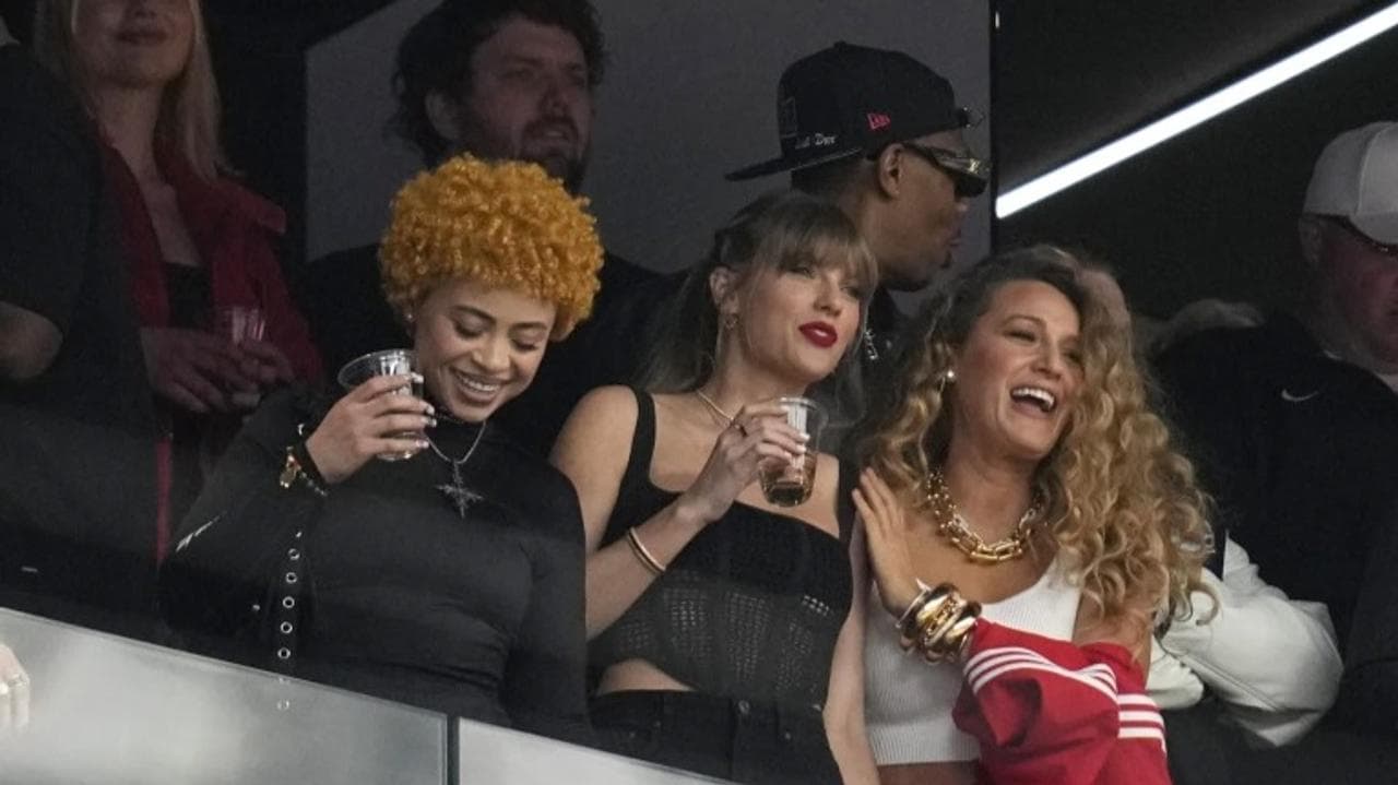 Taylor Swift, Ice Spice, Blake Lively at Super Bowl