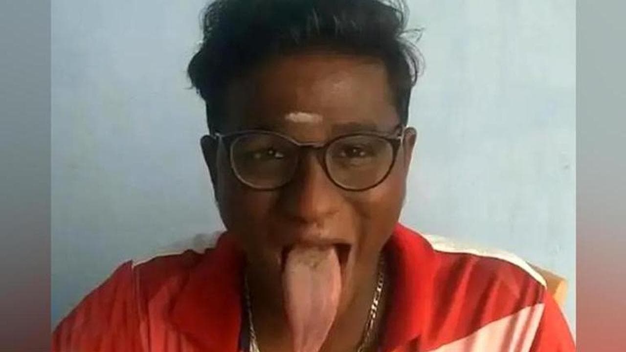 Man with longest tongue