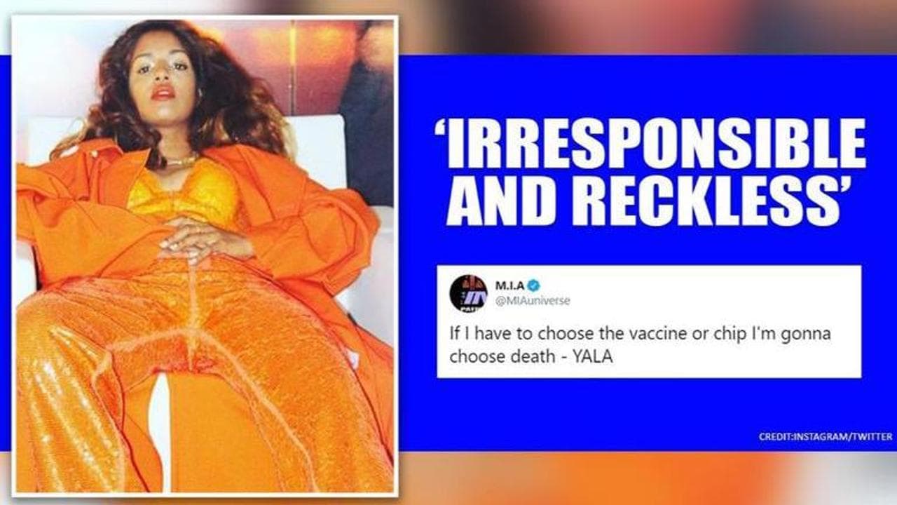Rapper MIA claims she would choose death rather than vaccinate