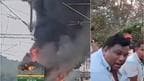 Train Engine Catches Fire Near Gobindapur in Odisha's Dhenkanal District