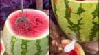Grandma Making Watermelon Juice Without Appliances Went Viral