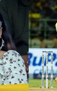 MS Dhoni Wife Sakshi Reaction on His Fire Batting