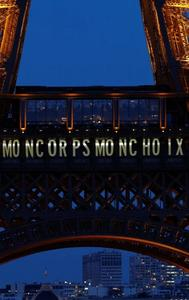 The Eiffel Tower lit up with the expression “My Body, My Choice" after the legislation was approved