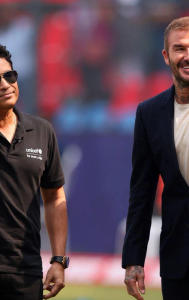Sachin Tendulkar also graced the World Cup semifinal with David Beckham