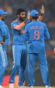 Indian team celebrating a wicket