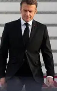 French Prez Macron arrives in Tel Aviv