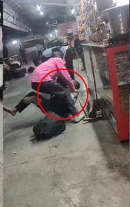 Disabled old man brutally beaten at Gwalior railway station by two men
