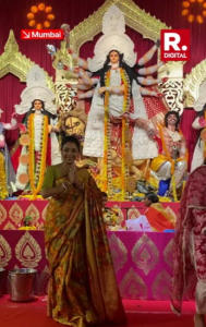 Rupali Ganguly partakes in Durga Puja festivities in Mumbai