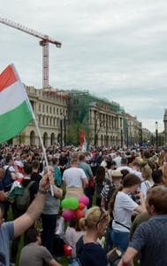 Thousands gathered in Budapest on Saturday as a former Orbán loyalist vowed to unite the nation and end the populist leader's reign.