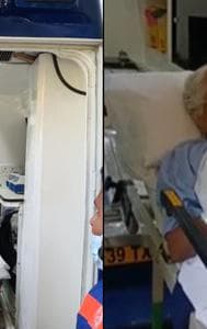 78 Years Old Lady With Breathing Issues Came In Ambulance For Voting