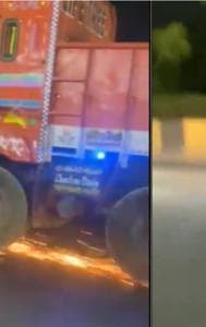 Hyderabad truck driver drags biker video goes viral
