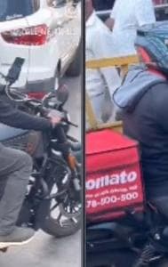 Zomato Delivery Agent Goes Viral Riding Harley Davidson