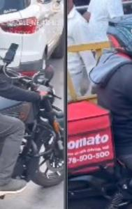 Zomato Delivery Agent Goes Viral Riding Harley Davidson
