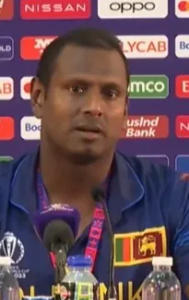 Bangladesh captain Shakib Al Hasan and Sri Lankan all rounder Angelo Mathews 