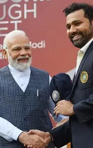 PM Modi and Rohit Sharma