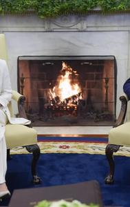 US President Joe Biden sits down with Italian PM Giorgia Meloni