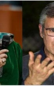 Mehbooba Mufti (left) and Omar Abdullah (right) 