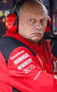 Ferrari Team Principal Frederic Vasseur (l), Red Bull team principla Christian Horner (R)