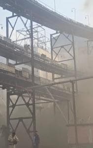 Fire in Sugar Mill in Ahmednagar, Maharashtra