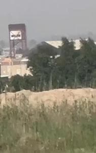 A screengrab of a video showing the base in Iraq that was allegedly 'attacked'.