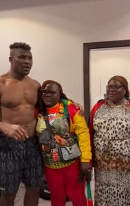 Francis Ngannou with his family