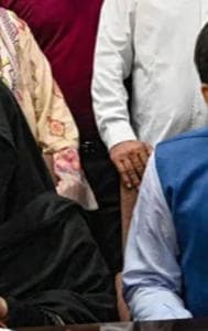 Former Pakistan PM Imran Khan and his wife Bushra Bibi. 
