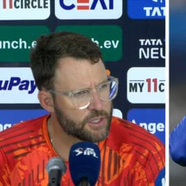 Daniel Vettori and Virat Kohli
